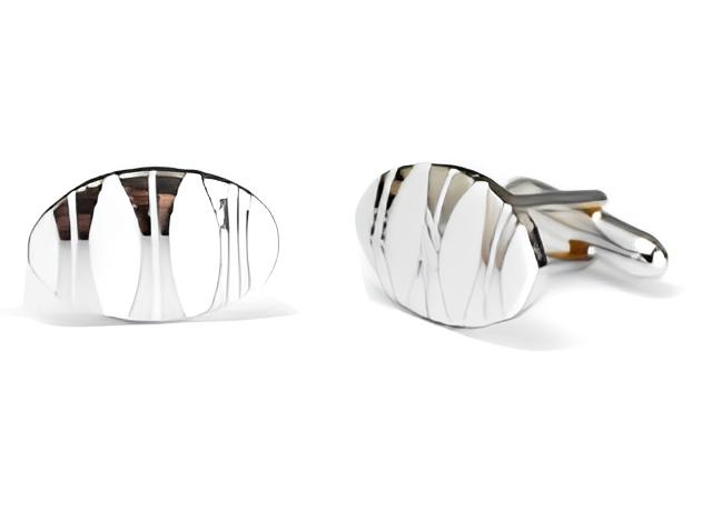 Silver Oval Cufflinks